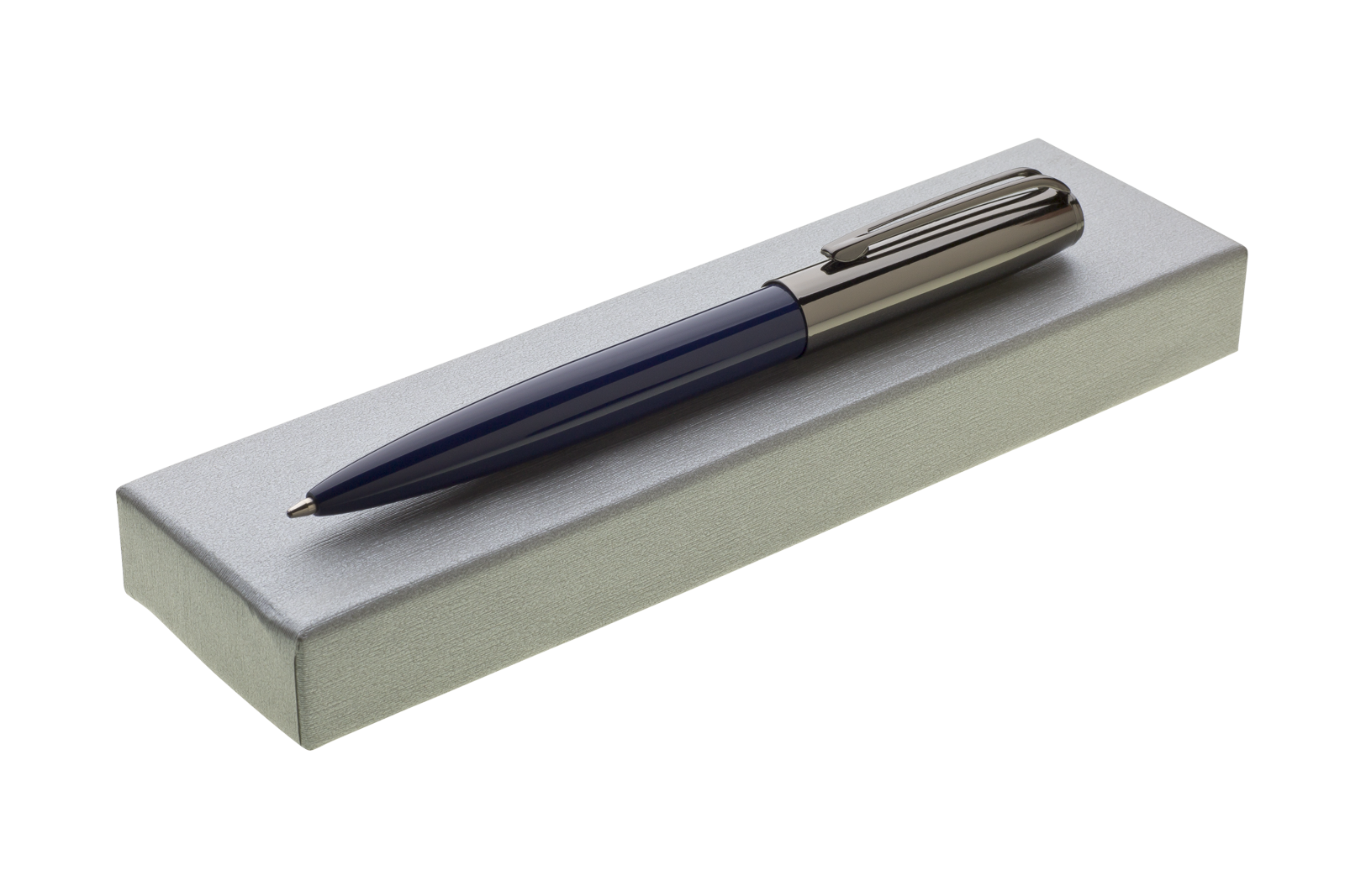 QINATO PLUS propiska kov v krabičce modrá navy