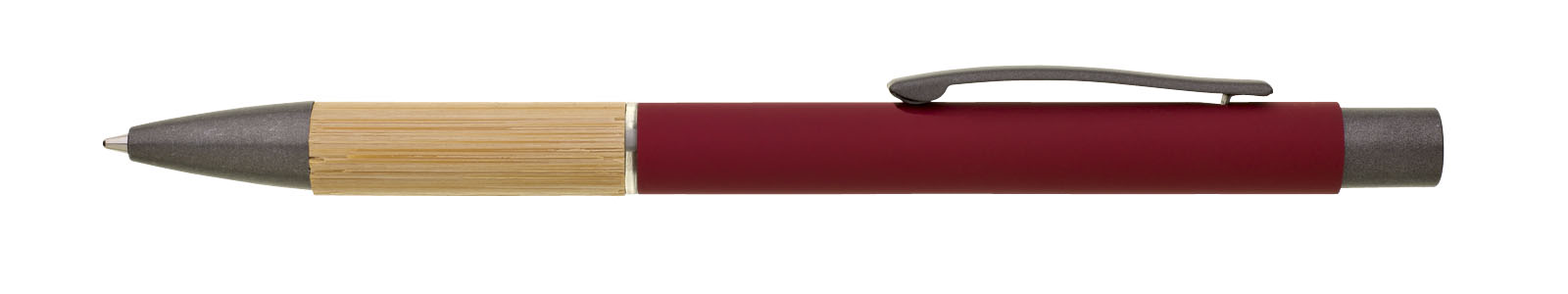 DORIO SOFT propiska bambus/kov - hrot 1,0 mm červená