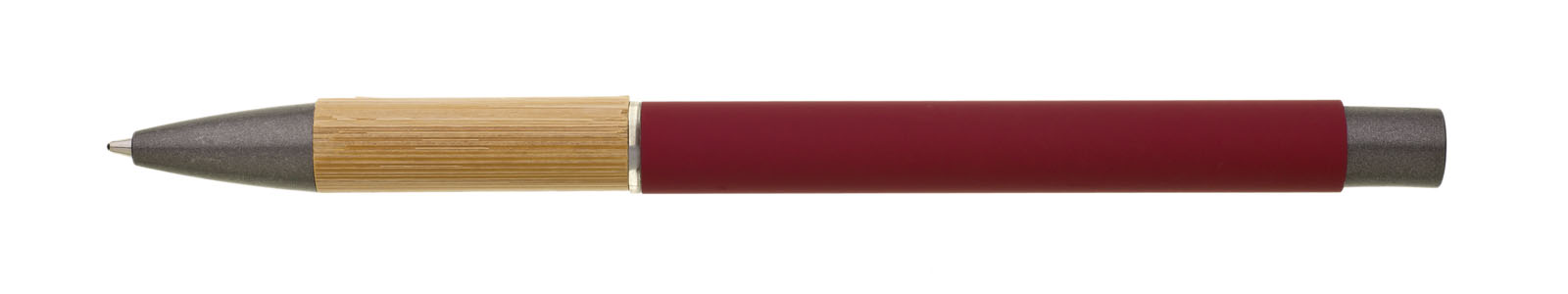 DORIO SOFT propiska bambus/kov - hrot 1,0 mm červená