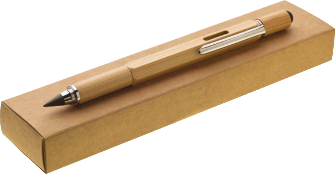 ATREZO PLUS  multifukční bambusová tužka 6 v1 natur