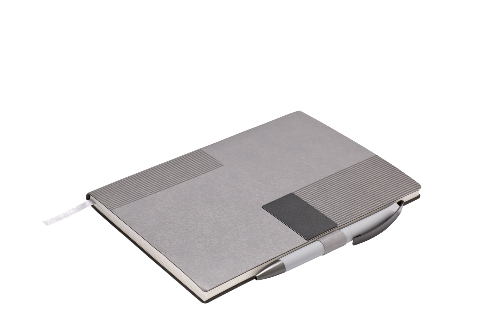 EQUILIBRO SET zápisník A5 s propiskou šedá