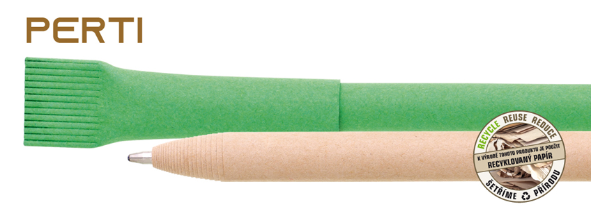 PERTI papírová propiska modrá